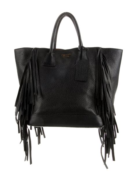 Prada Cervo Fringe Tote 